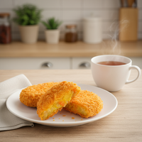 Croquettes de curry japonais surgelées, croustillantes, garniture salée aux pommes de terre, style street food, sachet de 30g, réfrigérées, stockage à -18°C, pour enfants