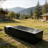 Baignoire à glace portable en acier inoxydable Himalaya IceTech Factory OEM pour la récupération en salle de sport, hôtel, extérieur, autoportante, garantie 1 an