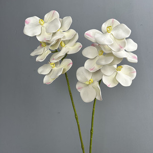 Fleur artificielle d'orchidée Vanda à tige unique, 5 têtes, grande, réaliste en silicone et <span class=keywords><strong>coton</strong></span>, 70 cm de haut, pour la maison, les mariages, la Saint-Valentin, les photos - Product Image 4