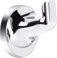 Porte-serviettes mural flexible en alliage de zinc, écologique, moderne et luxueux, chromé, rond, robuste, pour rangement de vêtements