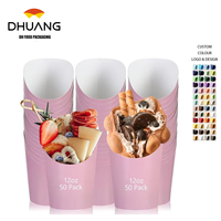 Gobelet jetable en papier pour frites, gaufres, chips de maïs, boîte de rangement alimentaire, tasse à café jetable