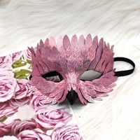 Halloween Exquis Oiseau Bec Masque Maquillage Boule Carnaval Noir Demi Visage Hibou Plume Visage Femmes Masque Pour Les Yeux Masque