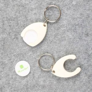 Custom Euro Coin Trolley <b>Keychains</b>-<b>Personalized</b> ABS Cross Style Shopping Cart Token Holder Digital Printing Portable Promotions - Product Image 4