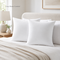 Oreiller de lit carré personnalisé en mélange de coton et de polyester, garni de duvet, doux et soutien optimal, idéal pour l'hôtellerie et la maison
