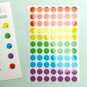 Xi Peptide – autocollants transparents colorés à pois, 77 pièces, 10 feuilles, étiquettes décoratives durables pour notes de calendrier, cartes photo - Product Image 2
