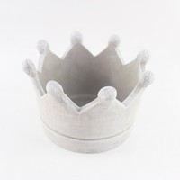 Pot bunga semen dalam ruangan/luar ruangan, desain Modern buatan tangan dengan mahkota tas Motif bunga untuk tanaman dan bunga