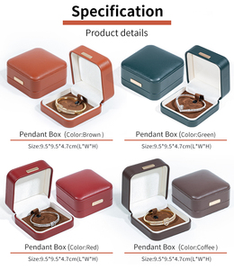 Nhà Máy Odm Sang Trọng PU Da & Tốt Nhung Lót Hình Vuông Vòng Đeo Đồ Trang Sức Bao Bì Hộp Với Biểu Tượng Tùy Chỉnh - Product Image 5