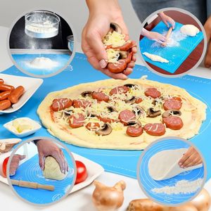 Silicone Baking <b>Mats</b> with Measurements Non-slip BPA-Free Heat Resistant Non Stick Sheet <b>Mat</b> Pure Silicone Pastry <b>Mat</b> for <b>Rolling</b> - Product Image 6