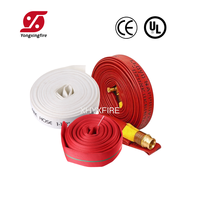Tuyau d'irrigation agricole en toile de coton EPDM avec revêtement en PU/PVC/caoutchouc rouge, 50 mm, 65 mm, 80 mm, 2 pouces, 2,5 pouces, 3 pouces