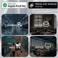 Localisateur GPS 4G certifié MFI avec suivi en temps réel et alarme pour sacs, enfants, personnes âgées - Contrôle via application Android/iOS Find My