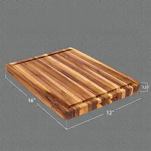 Plateau de service en bois d'<span class=keywords><strong>acacia</strong></span> massif avec rainure pour les jus, <span class=keywords><strong>planche</strong></span> à découper en bois durable et réversible - Product Image 2