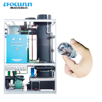 Machine à Glaçons en Tubes Automatique FOCUSUN 10 Tonnes/Jour en Acier Inoxydable avec Tour de Refroidissement par Eau