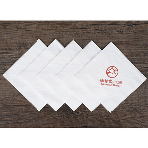 Serviettes en papier personnalisées en gros, 2 plis, pliées en 1/4, style sac, pour <span class=keywords><strong>restaurant</strong></span> et cocktails - Product Image 5