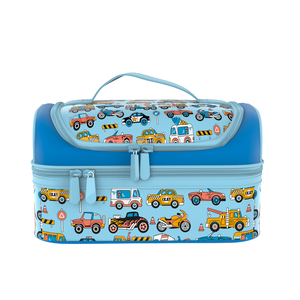 Premium Niedliche Fahrzeugmuster Jungen Isolierte Lunch-Kühltasche Zweischichtige Tragbare Kinder-Essens-Aufbewahrungstasche - Product Image 3