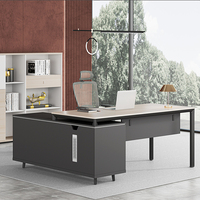Mobilier moderne blanc 1.6m 1.8m économique pour bureau à domicile bureau à panneaux en bois E0 de haute qualité pour petit médecin directeur pour villas