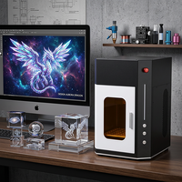 用于玻璃、亚克力、宝石内标刻印的3D水晶激光雕刻机 5W UV 355nm激光 7000mm/s速度 RK-CAD软件