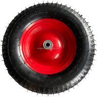 NSPM7024 Taille standard OEM 16 "4.80/4.00-8 Roue de brouette gonflable Roue pneumatique remplie d'air