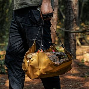 Sac de Collecte de <span class=keywords><strong>Bois</strong></span> de <span class=keywords><strong>Chauffage</strong></span> Chuanyeren en Toile Cirée Imperméable, Multifonctionnel, pour Camping en Plein Air, avec Plateau de Rangement - Product Image 4