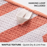 Essuie-tout en microfibre gaufrée personnalisé avec étiquette de marque, impression double face, 350-390 GSM, 45x45-45x70 cm, MOQ 100 pièces, séchage rapide