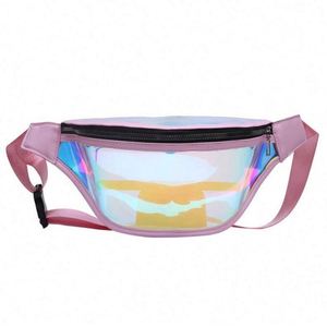 PAXDUN Bolso Bandolera Holográfico Elegante para Mujer, Riñonera Transparente de PVC con Efecto Láser - Product Image 1