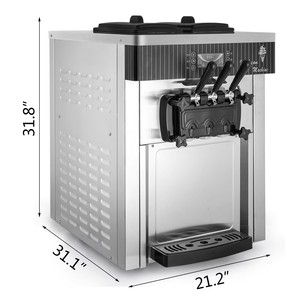 Machine à glace molle verticale/de comptoir 3 saveurs, autonettoyante, pour usage commercial, type italien - Product Image 5