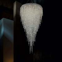 Lustre personnalisé AURORACEYO pour salon, villa, escalier long, luminaire suspendu en cristal pour escalier