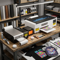 Kit d'impression DTF A4 pour bureau avec four de séchage et accessoires de démarrage pour transfert thermique personnalisé sur T-shirts et sweats à capuche
