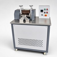Máquina de Peletización de Plástico, Molino de Dos Rodillos de Laboratorio, Calentamiento Eléctrico, Mezcladora de Compuestos de PVC y PE, Planta Piloto de Peletización, Producción en Pequeños Lotes, CE