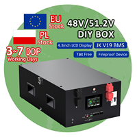 Boîtier vide DIY pour batterie lithium-ion DPP 48V 51.2V 10kWh 15kWh 16kWh avec BMS JK V19 et écran tactile LCD 4.3 pouces - Stock Europe