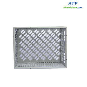 Caisses en plastique nouveau design de mise à jour paniers de rangement pliants empilables pour légumes disponibles filet de stockage écologique 40l - Product Image 2