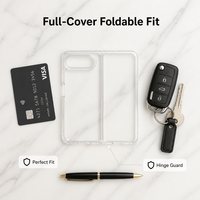 Étui de téléphone transparent en TPU PC pour iPhone 18 Fold, étui pliable transparent, protection de la charnière, antichoc, fin et résistant à la poussière