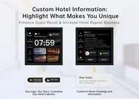 Panneau de commande tactile intelligent pour hôtel, 86 mm, 4 gangs, relais 16A, fil neutre, 220-240V, V0 PC, écran mural pour domotique