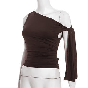 Viviblook Y25TP554 Débardeur court pour femme, nouveau débardeur uni à col en V - Product Image 4