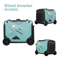 Générateur Inverter Puissant 10 kVA 4 Temps 9000 W Nominaux, Grand Réservoir de Carburant 25 L, Silencieux, Essence 500cc, pour Usage Industriel et Domestique de Secours