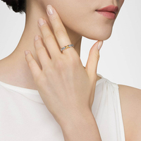 Bague en argent sterling 925 bicolore torsadée en forme de X, design tressé tendance AR087, bijoux minimalistes pour femmes, cadeau d'anniversaire