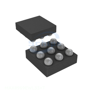 Composants électroniques : Achat de CI d'origine MAX8969EWL33+T, régulateur de tension élévateur (Boost) 3.3V 900mA 9WLP, gestion de l'alimentation (PMIC) 9 WFBGA, WLBGA - Product Image 1