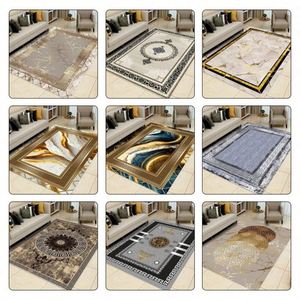 Custom Sizes Non-Slip PET Friendly <b>Machine</b> Made Polyester Cut Pile for Home Travel Use Modern Floral Pattern Living Room Carpet - Product Image 4