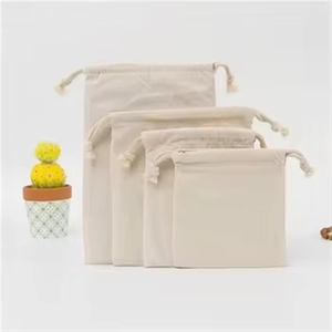 Cotton <b>Canvas</b> Velvet <b>Drawstring</b> Eco-Friendly Reusable Garment Storage and Shoe Dust Gift <b>Bag</b> With Custom Logo Print - Product Image 2
