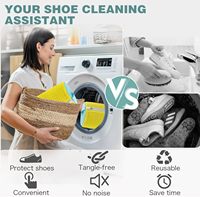 Sac de Machine à laver les chaussures durables lavables en microfibre pour baskets réutilisables et chaussures de tennis nettoyage stockage à glissière autobloquant