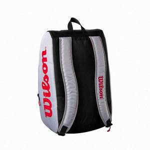 Muestra gratuita: Bolsa de gimnasio grande para mujer con logo personalizado, para raquetas deportivas, pickleball y pádel, con compartimento para zapatos. - Product Image 1