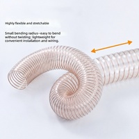 Tuyau flexible antistatique en PU à armature en acier robuste |   Tuyau de ventilation spiralé transparent résistant à l'usure |   Tube épaissi