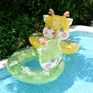 Bouée de natation gonflable pour enfants, tête d'animal, dragon, flotteur sous les aisselles, anti-retournement, pour débutants - Product Image 1