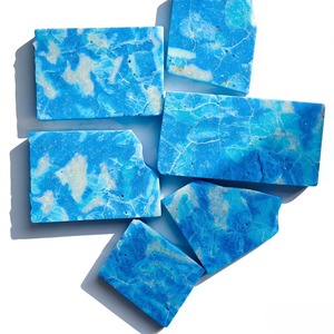 Vente en gros de plaques de cristal polies, imitation Larimar bleu dominicain, pour cadeaux et fabrication de bijoux - Product Image 3