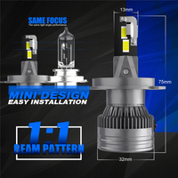 Kit di Aggiornamento Fari LED V21 H4 72W 8000LM 6000K 8V-48V Ampio Voltaggio Abbaglianti Anabbaglianti Fendinebbia Ventola 12000RPM Lampadina IP68