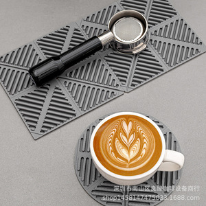 แผ่นรองแก้วกาแฟซิลิโคนกันลื่น Good Match Coffee Bar Mat สำหรับร้านกาแฟ - Product Image 1