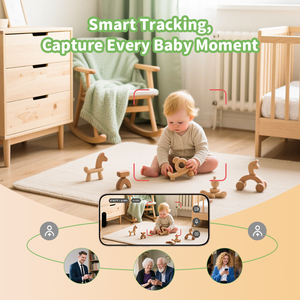 Monitor para Bebés de 2MP con Pantalla de 4.3 Pulgadas, Comunicación Bidireccional, Visión Nocturna, Detección de Ruido, Recordatorio de Alimentación, 14 Canciones de Cuna, Luz Nocturna RGB - Product Image 3