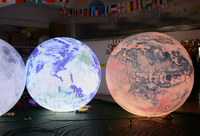 Ballons gonflables en PVC lumineux à LED représentant les planètes du système solaire, huit planètes gonflables