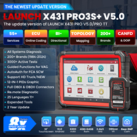 Escáner de Diagnóstico OBD2 LAUNCH X431 PRO3S+ V5.0, Control Bidireccional, Codificación ECU, CANFD DOIP para Autos de 12V