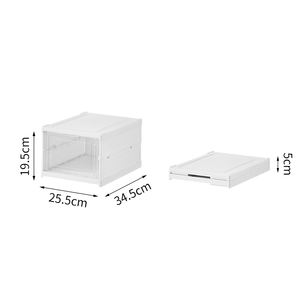 Gran oferta, Zapatero de plástico plegable para sala de estar con tapas, cajas de almacenamiento de zapatos transparentes plegables con puerta, Zapatero apilable - Product Image 3