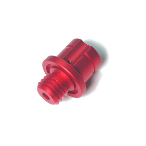 Piezas de torneado cnc pequeñas de aluminio anodizado, chorro de arena colorido rojo personalizado de alta precisión - Product Image 1